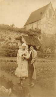 Carlotta Barton standing outdoors with Ilka Chase's mother